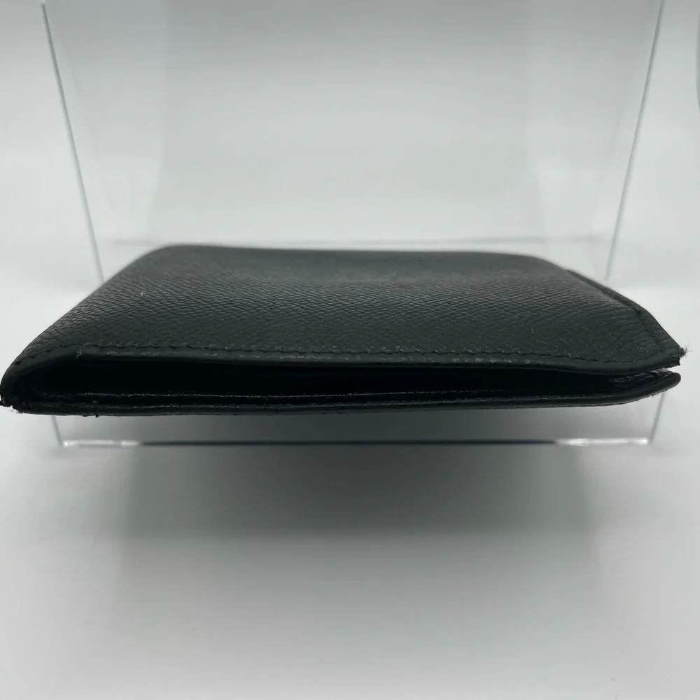 Bvlgari - authentic - black leather Men’s / unisex  bi-fold wallet - GUC